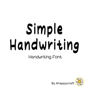 Simple handwriting display font