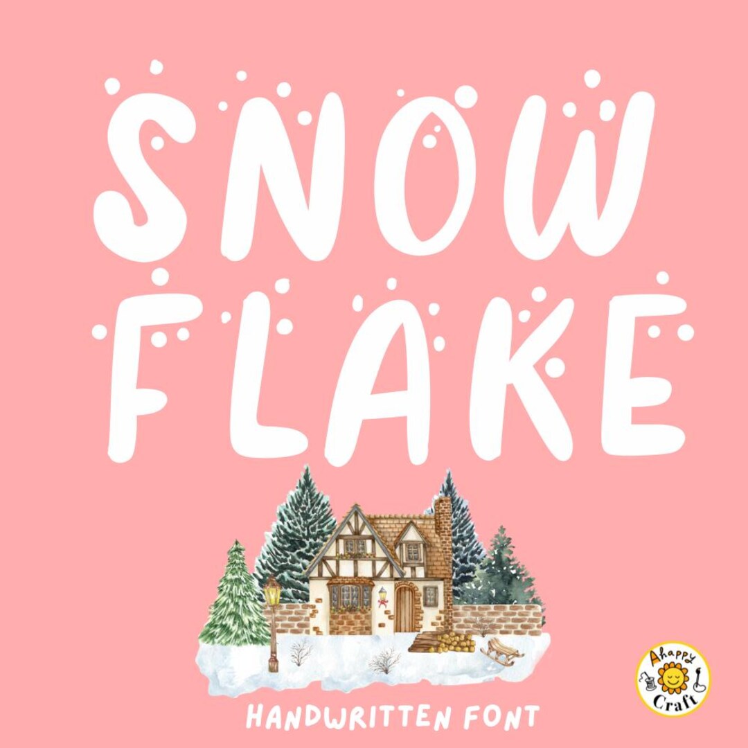 Snow Flake Handwritten Font - Etsy