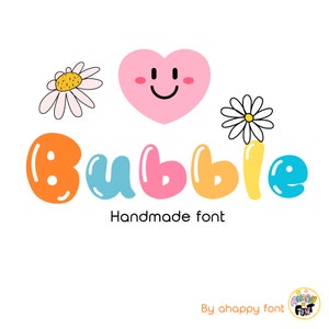 bubble handmade display font