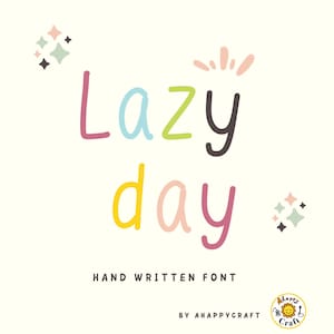のんびりした日の手書きのかわいいフォント