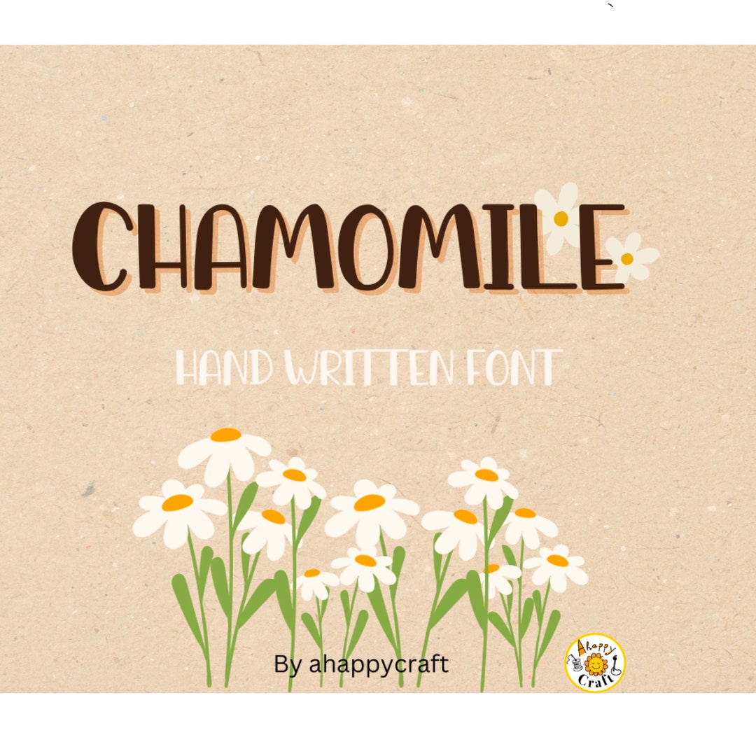 Chamomile Handwritten Display Font (TTF & OTF) - Etsy