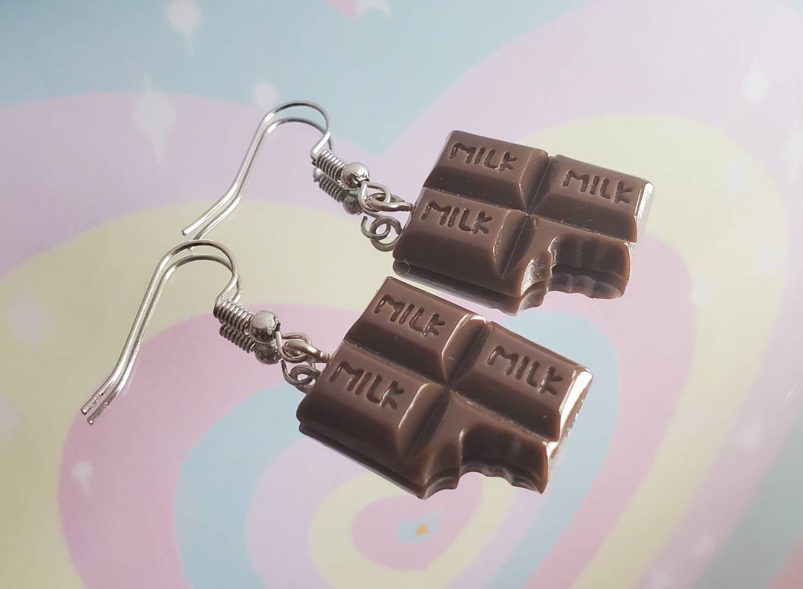 Chocolate Bar Earrings Etsy