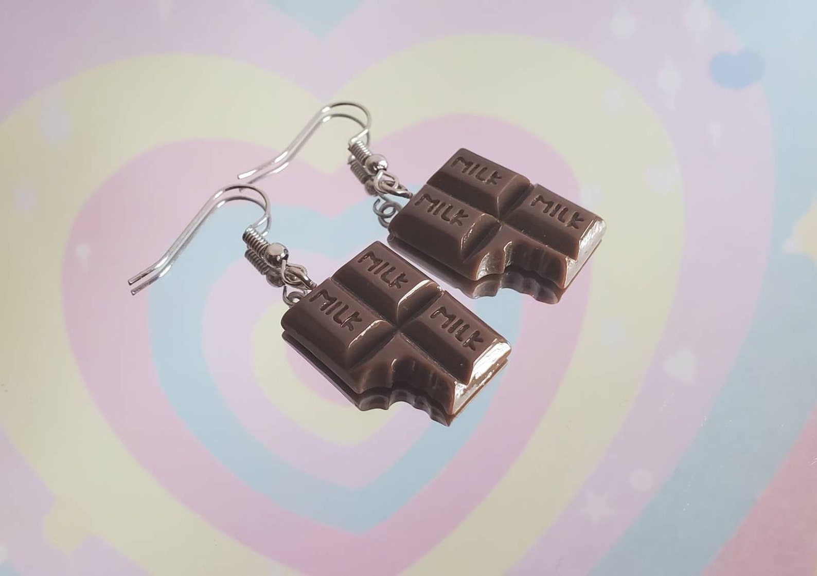 Chocolate Bar Earrings Etsy