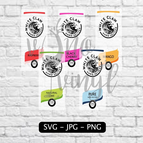 White Claw Svg Image Combo Pack Pure Mango Black Cherry Etsy