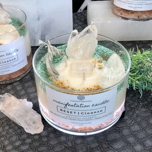 Energy CLEARING & CLEANSING Candle **blessed and Charged** Crystals ...