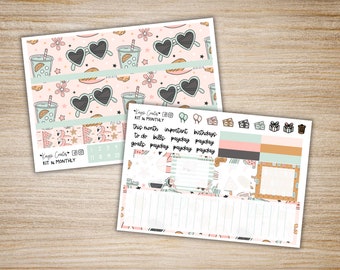 MONTHLY KIT 36||Monthly Sticker Kit, Planner Stickers, Budget Sticker Kits, Stickers for Standard Vertical Kits