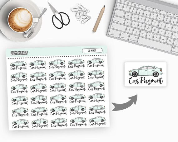 Car Payment Bill Stickers | Etsy