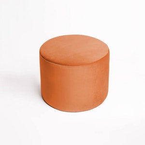 Terracotta ottoman pouf, Circle velour Floor Pillow, Velvet Pouf, Poof, Floor Velour Pillow, Seat Cushion, Velour Pouf, Ottoman