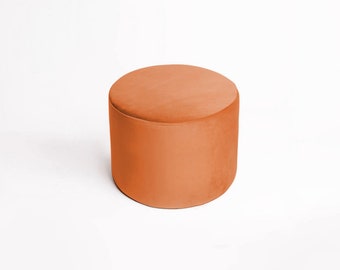 Pouf ottoman en terre cuite, coussin de sol cercle en velours, pouf en velours, pouf, coussin de sol en velours, coussin de siège, pouf en velours, ottoman