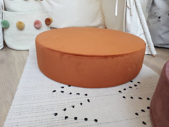 Velvet floor pouf deals