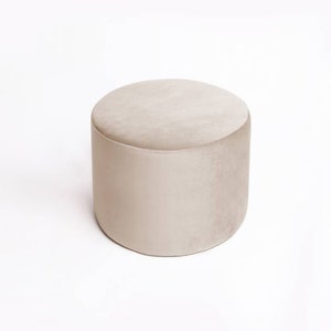 Modern Cream pouf MEDIUM Velvet Floor Pillow, Circle Pouf, Poof, Floor Velour Pillow, Floor Cushion, Seat Cushion, Cushion, Ottoman