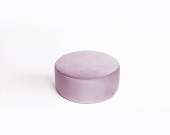 Velvet pouf, yoga pillow, lilac pastel ottoman, floor cushion, floor pillow seat, gaming table, home decor, furniture, gift, coffee table