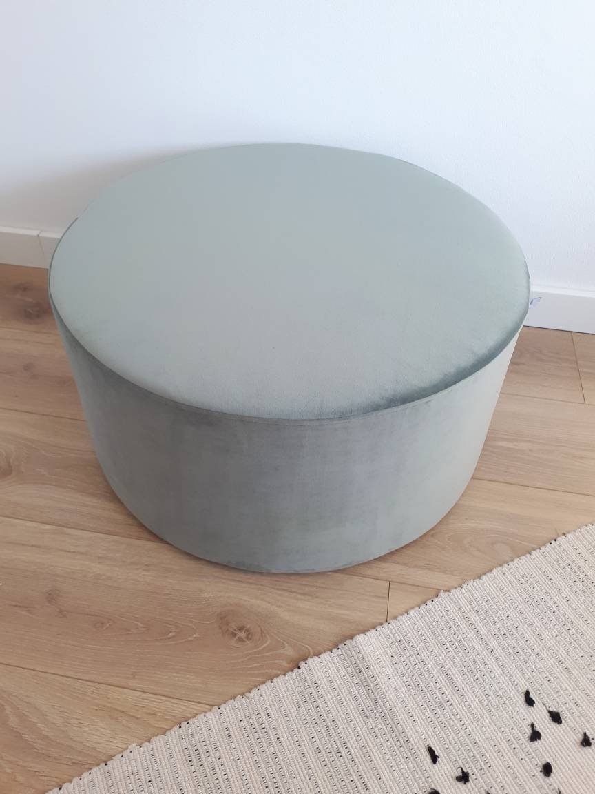 Modern Pouf Tuffet Velvet Ottoman Floor Cushion Floor Etsy