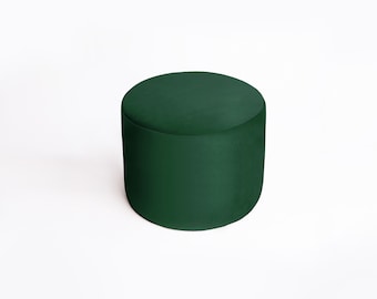 Pouf vert bouteille, pouf en velours MOYEN, coussin de sol, coussin de sol, table de jeu, décoration intérieure, meubles, cadeau, table basse