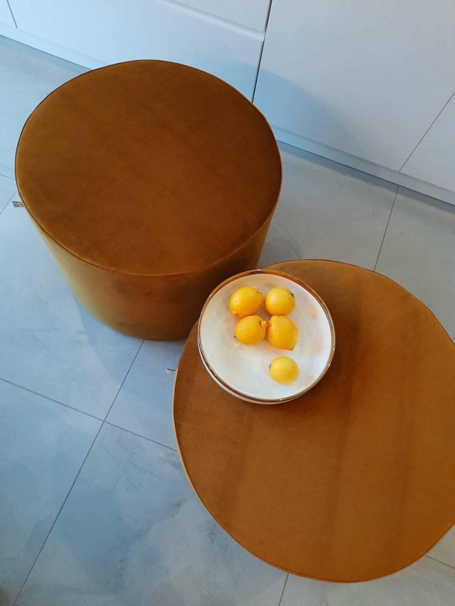 puf amarillo mostaza