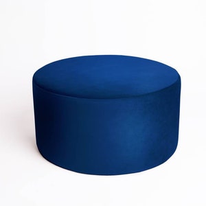 Velvet cozy pouf, LARGE ottoman, navy blue floor cushion, floor pillow, gaming table, home decor, furniture, gift, coffee table, seat, chair