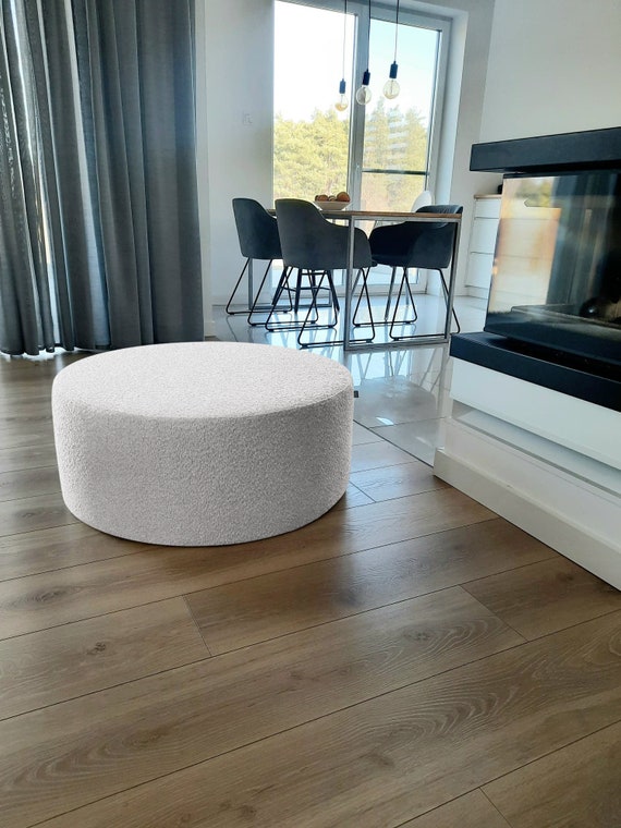 Pouf boucle moderno, pouf bianco accogliente in orsacchiotto, cuscino da  pavimento, cuscino da pavimento, tavolo da gioco, arredamento per la casa,  tavolino da caffè, poggiapiedi, comodino -  Italia