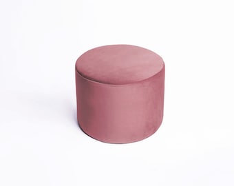 Pouf en velours rose, pouf MOYEN, pouf, coussin de sol en velours, coussin d'assise, pouf en velours, oreiller ottoman