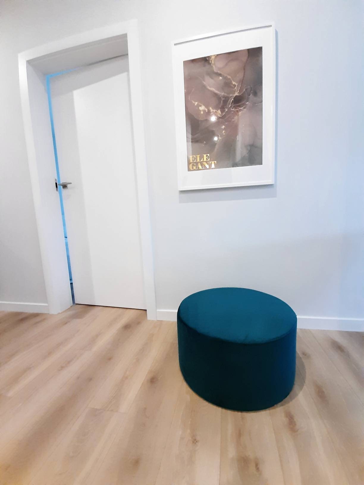 Azul oscuro verde turquesa terciopelo gran círculo pouf suelo | Etsy