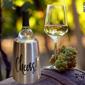 New CHEERS WINE CHILLER | Ice Bucket|Wine Lovers Gift| Celebration Gift| Gift for Her| Wine Lover Gift|Unique Wine Accessories|#getvwa
