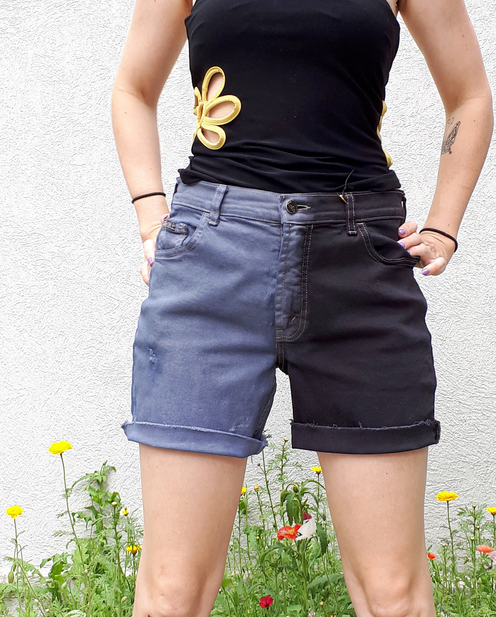 Upcycled Vintage Lois Denim Cut off 