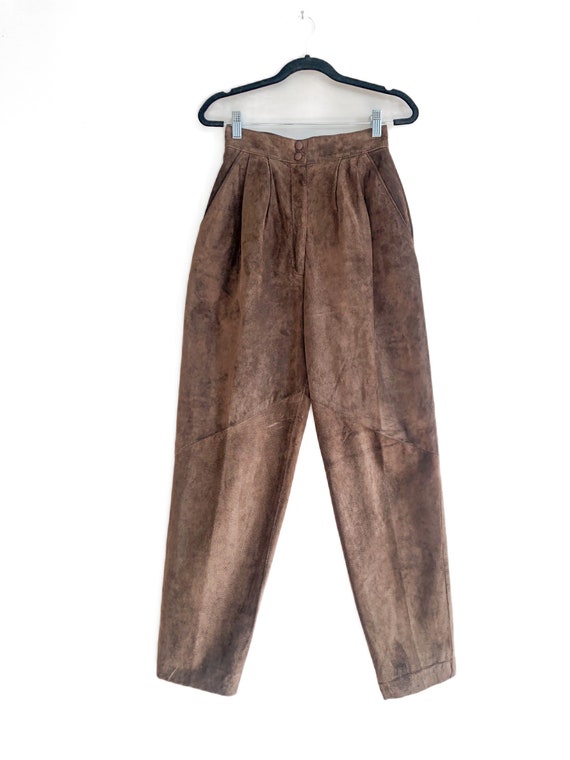 Danier Brown Suede Pants Size 25" Waist, Vintage H