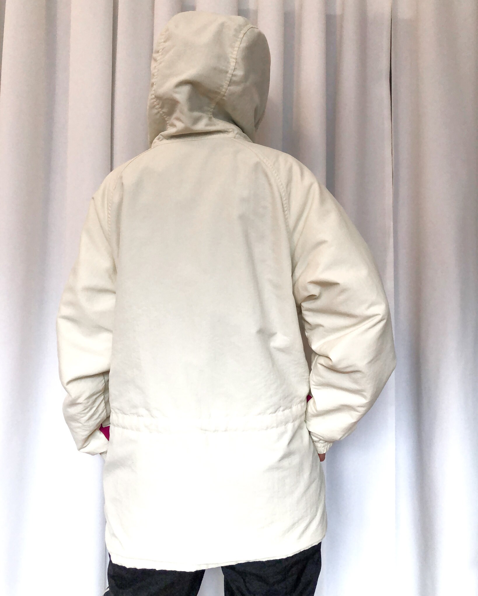 Woolrich White Anorak With Wool Lining Vintage 1990s White Etsy Canada