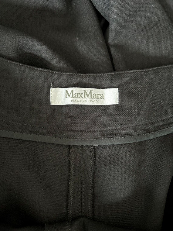 Max Mara Black Wide Leg Trousers, 30" Waist, Stra… - image 10
