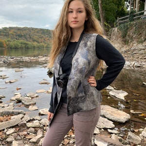 Felt Vest, Felt Clothing, Vest with Belt, Wool Vest, Felt Vest for Women, Felt Waistcoat, Merino Wool Vest, Womens Vest
