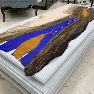 Handmade Wool Felted Table Runner