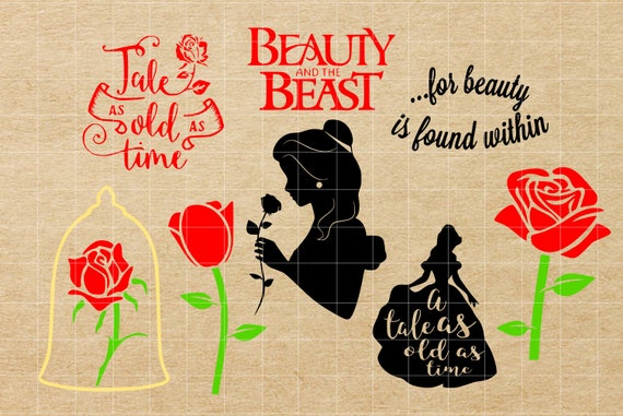Beauty And The Beast Svg Belle Svg Disney Svg Beauty Svg Etsy