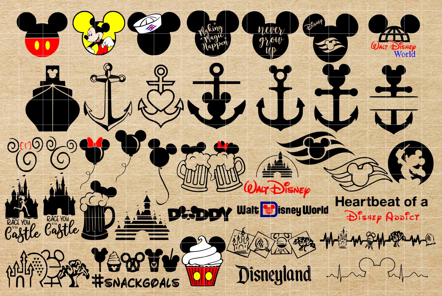 Kits & How To Craft Supplies & Tools DXF Mouse Together Forever SVG ...