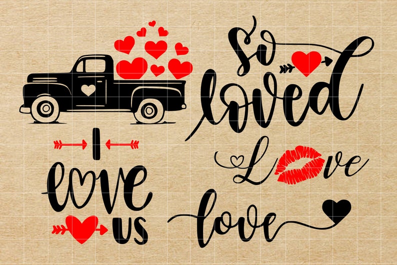 truck svg Valentine eps love svg scal Valentines Day SVG Valentine SVG Valentine dxf Valentine cut file Valentine png heart svg