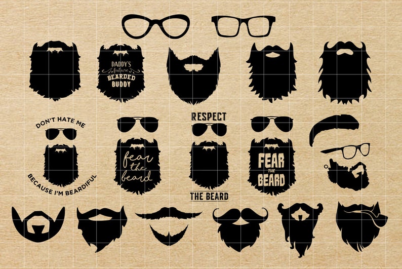 Download Beard SVG Mustach SVG Hipster SVG glasses svg Fathers day ...