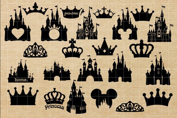 Download Disney Castle Svg Castle Svg Princess Crown Svg Crown Svg Etsy