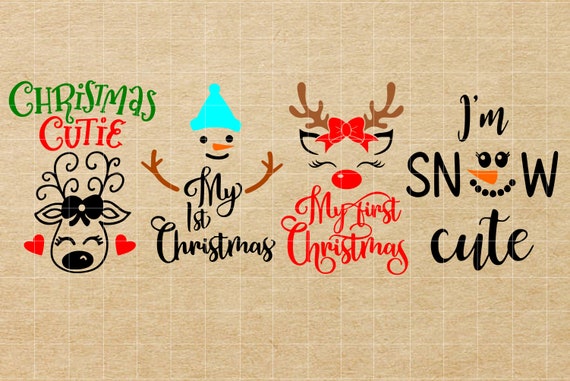 Download My First Christmas Svg Christmas Cutie Svg I M Snow Cute Etsy
