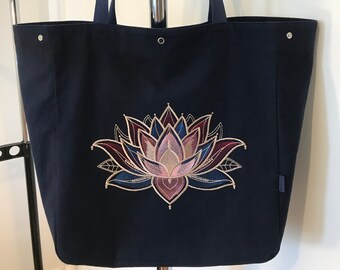 Yoga mat bag Weekender bag Yoga bag Women shopping bag Handmade shopping bag with ebroidery