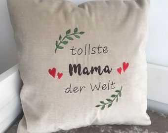 Fluwelen kussen kussen met borduurkussen met slot decoratief kussen Moederdag cadeau kussen met naam cadeau voor moeder knuffel kussen
