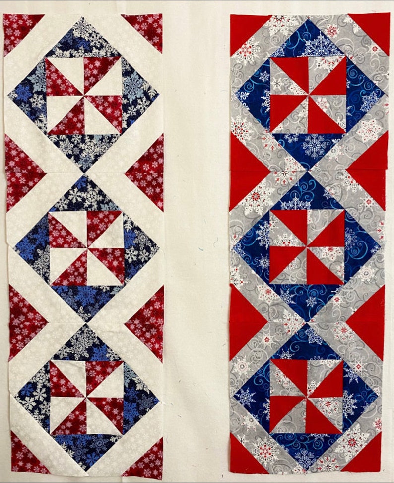Peppermint Twist Table Runner PDF Quilt Pattern - Etsy