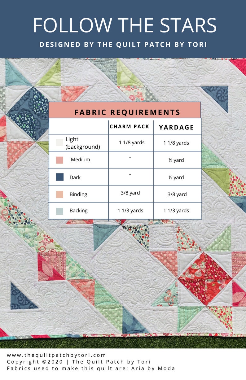 Follow the Stars Quilt Pattern PDF Etsy