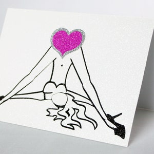 Pensando a te Amore Ballerino Spogliarellista Amore Adulto grande San Valentino fatto a mano biglietto di auguri su Etsy