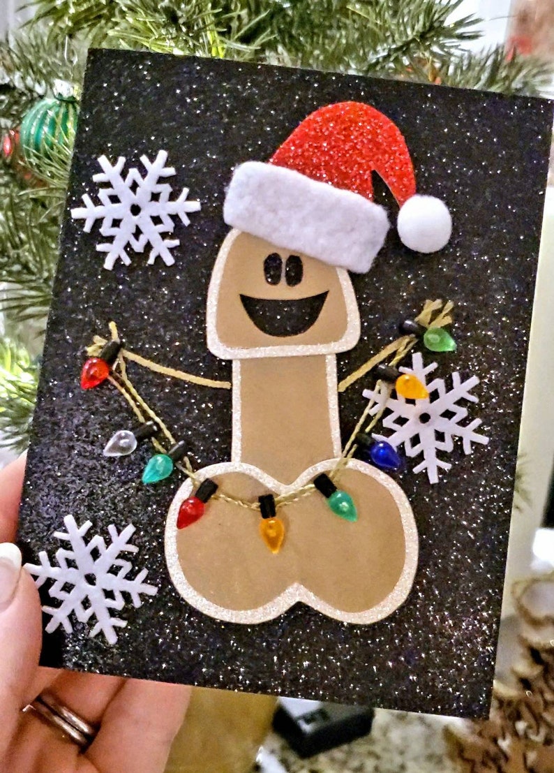 Happy Penis Twinkle Lights Christmas Handmade Adult Unique Premium