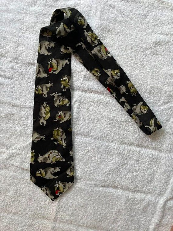Dimoda Handmade Necktie Bulldog Pattern Spike Tom and Jerry