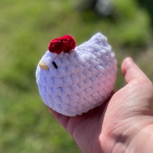 Mini Chicken, Stuffed Animal, Crochet, Chicken Lovers, Chicken Plushies, Amigurumi, Plushies, Handmade, Holiday Gift, Chicken Decor