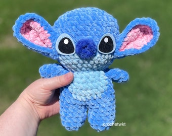 Stitch Plushie, Stitch stuff for your room, Stitch gift for girl, stitch stuffed animal, handmade stuffed animal, 8 in, Lilo and Stitch
