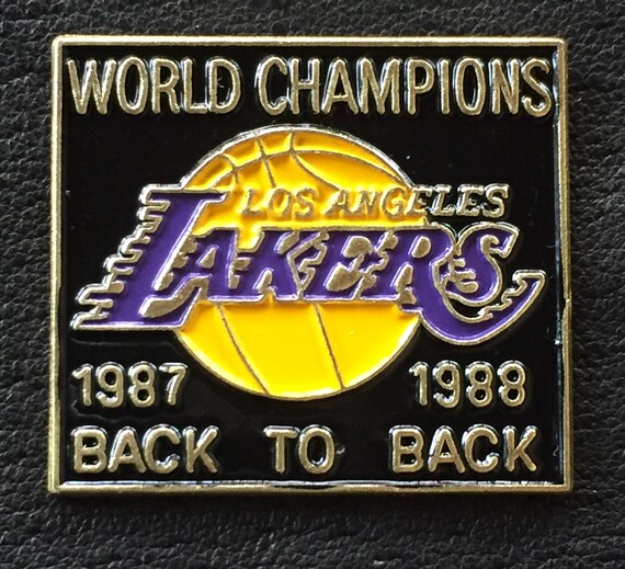 Los Angeles Lakers Pin World Champions Back To Back 1987 Etsy Los Angeles Lakers Pin World Champions Back To Back 1987 Etsy