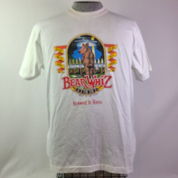 Vintage 1986 Bear Whiz Beer Reno Nevada Tshirt Mens Size XL Extra