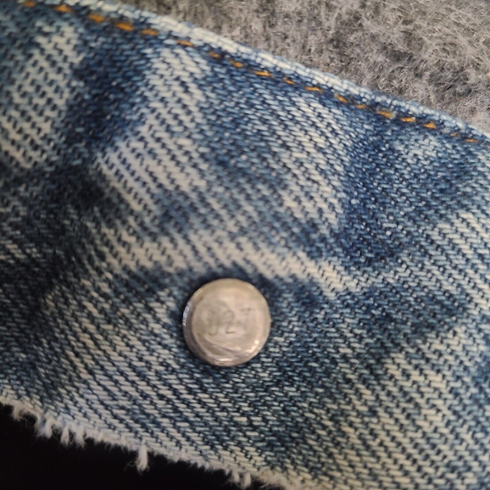 Vintage Levis Blanket Lined Denim Jean Type III Trucker