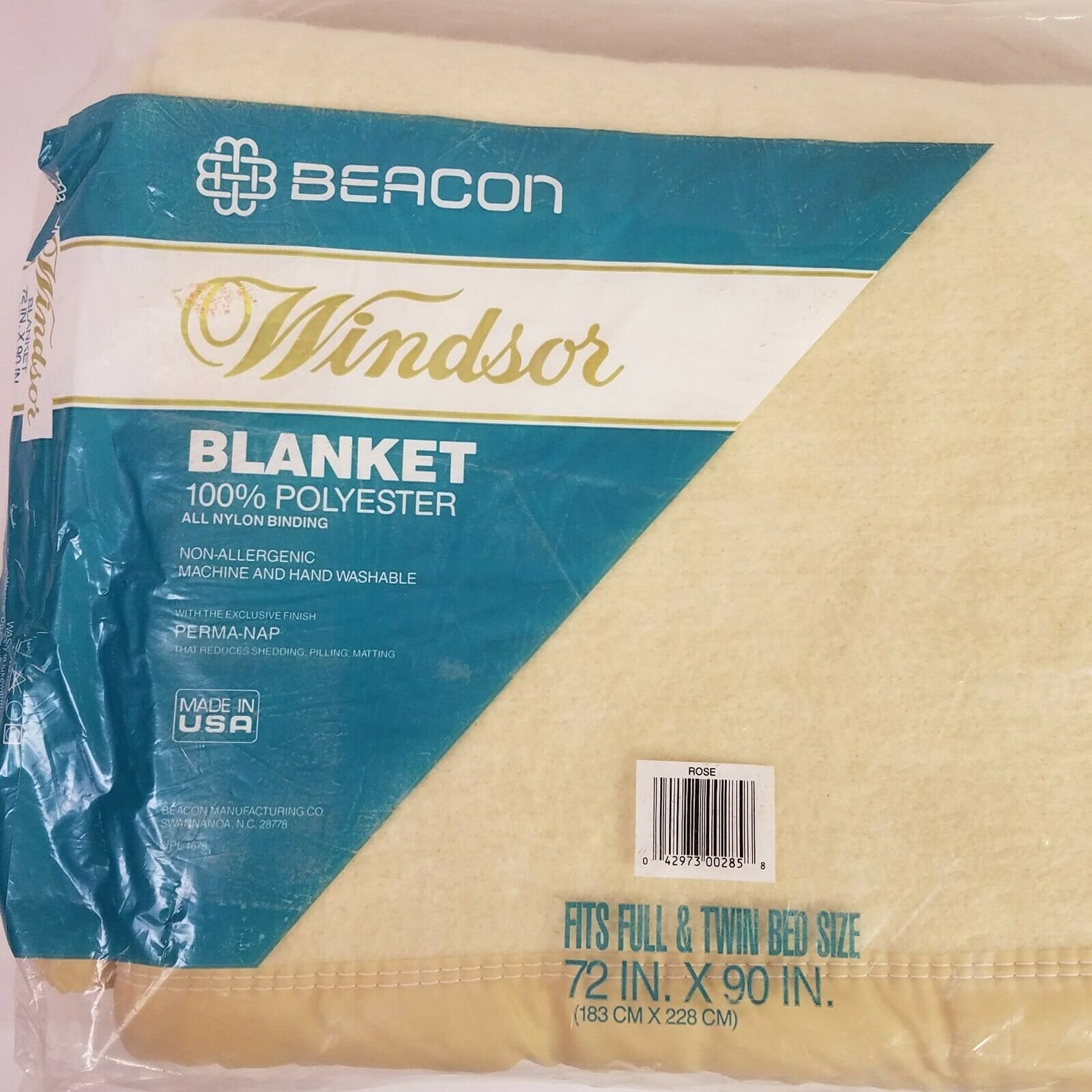 Vintage Beacon Blanket Windsor Beige USA Full Twin 72 X 90 NEW Etsy