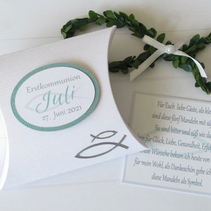 Guest gift for baptism, confirmation, communion - eucalyptus